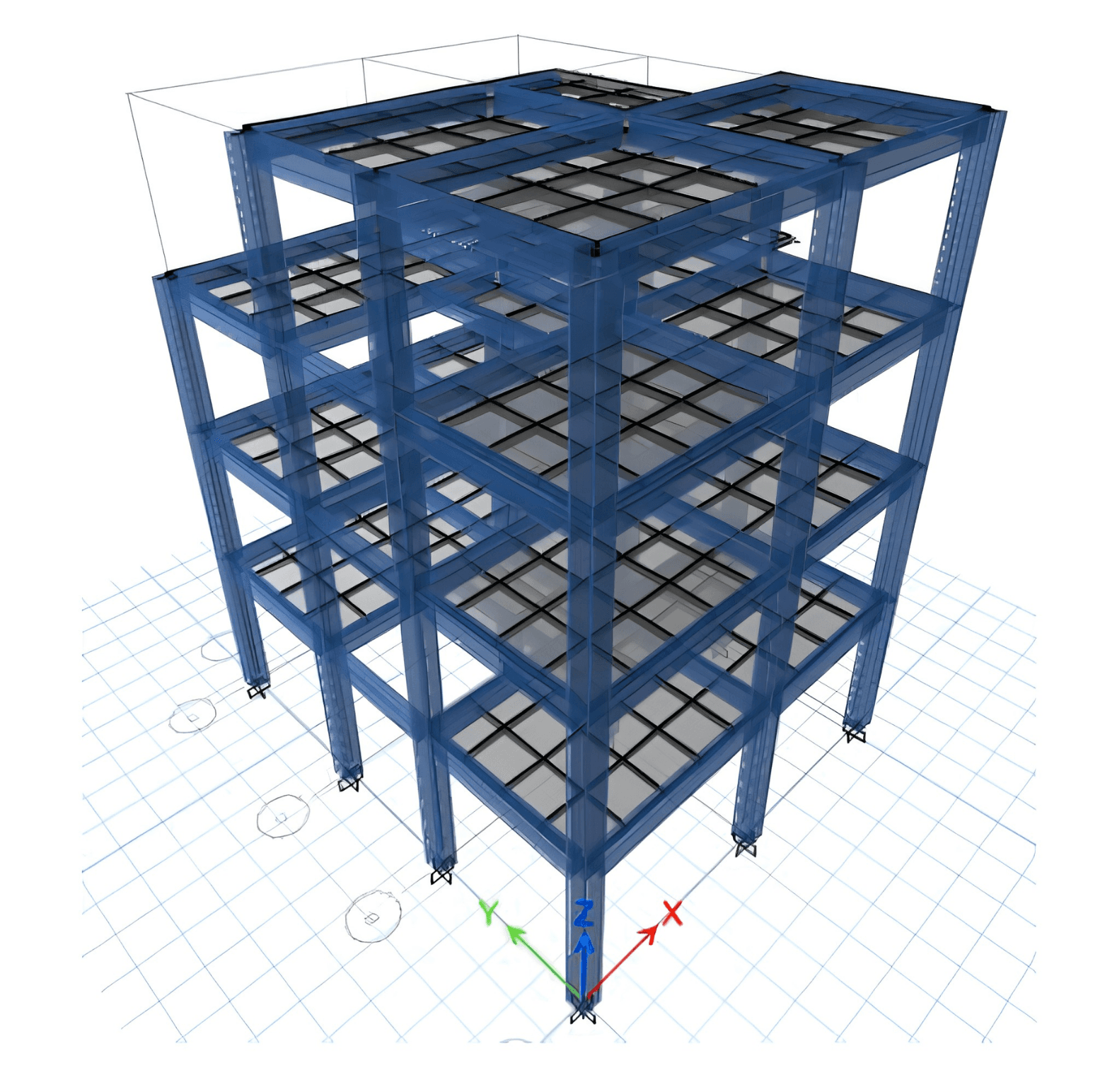 Engineers reviewing structural drawings